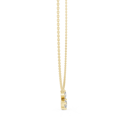 2.21 Carat Marquise ,Pear & Round Shape Lab Grown  Solitaire Vintage Four Stone Diamond Necklace For Party Wear Look - HIGHCARAT DIAMONDS