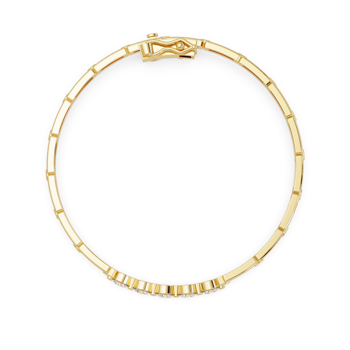 Minimal Five Stone Lab Grown Diamond Link Bracelet - HIGHCARAT DIAMONDS