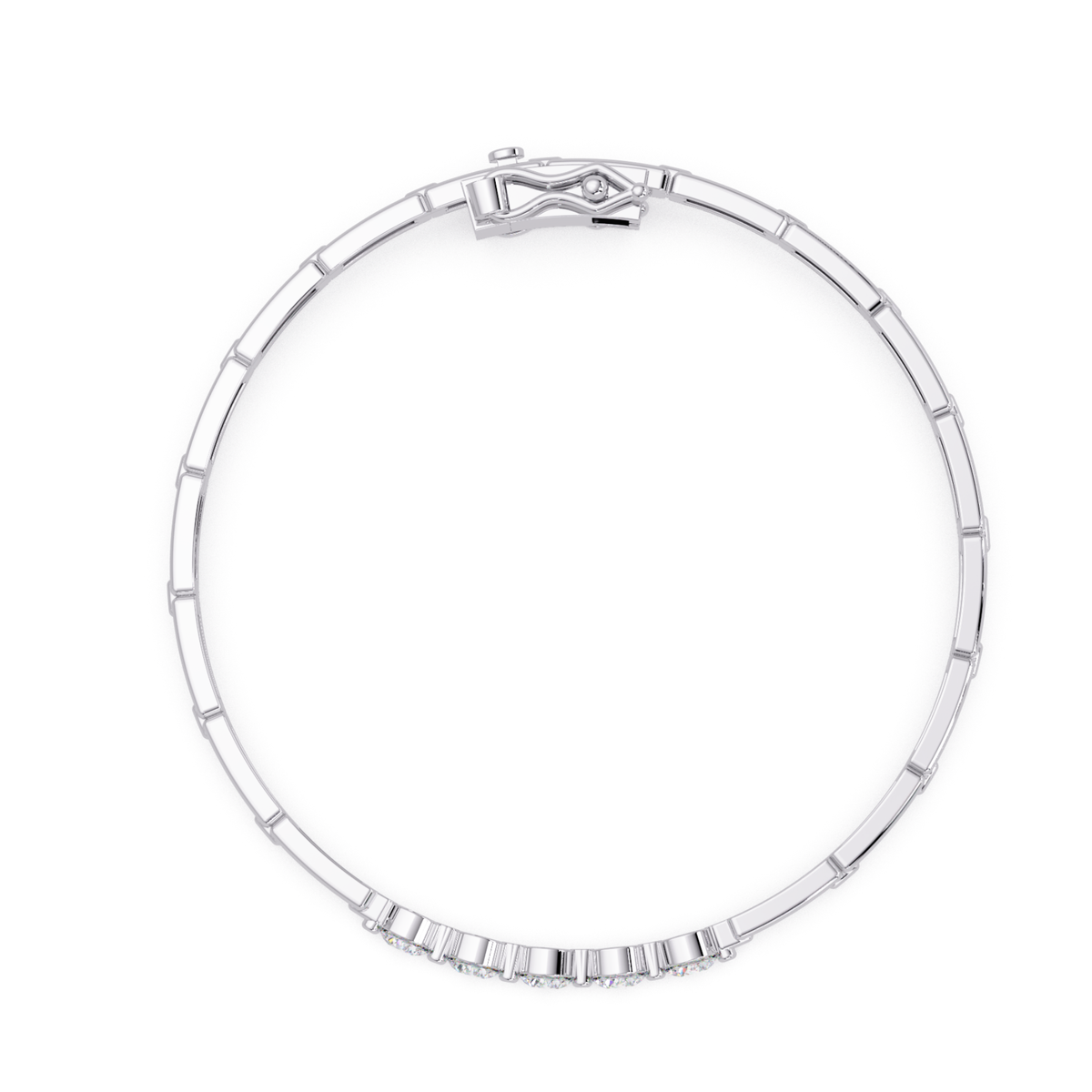Minimal Five Stone Lab Grown Diamond Link Bracelet - HIGHCARAT DIAMONDS