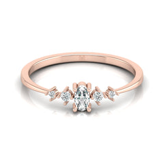 Minimalist 0.17 CT Round And Oval Labgrown Diamond Stackable  Band Ring For Women's - HIGHCARAT DIAMONDS