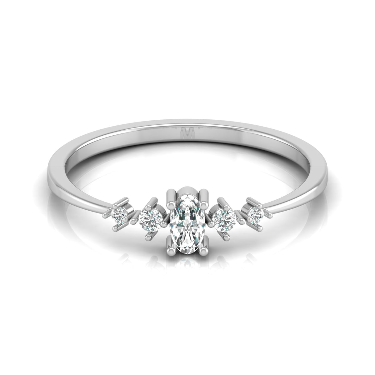 Minimalist 0.17 CT Round And Oval Labgrown Diamond Stackable  Band Ring For Women's - HIGHCARAT DIAMONDS