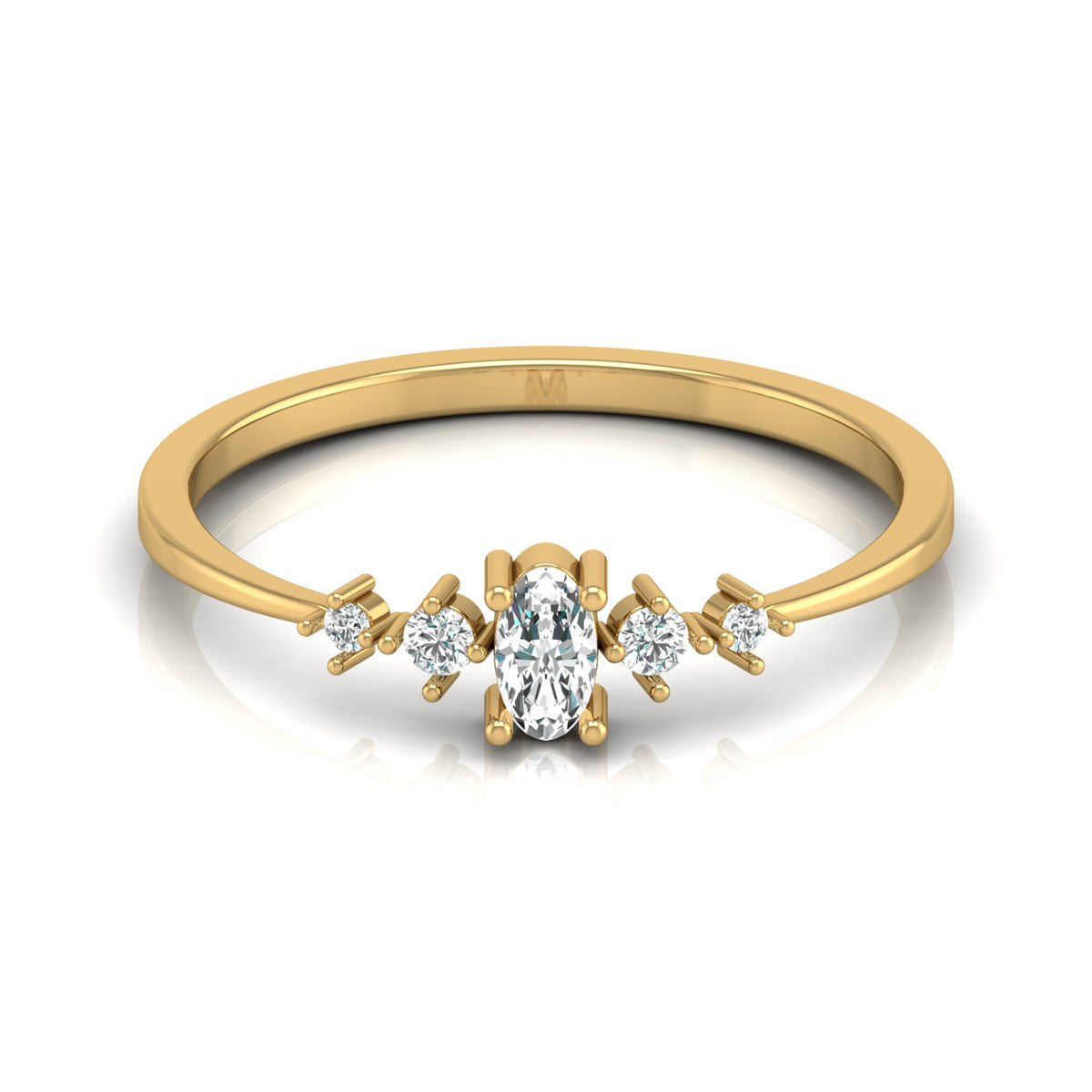 Minimalist 0.17 CT Round And Oval Labgrown Diamond Stackable  Band Ring For Women's - HIGHCARAT DIAMONDS