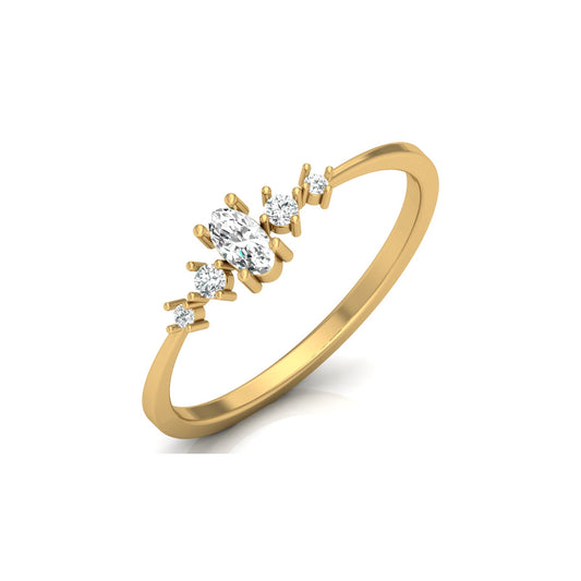 Minimalist 0.17 CT Round And Oval Labgrown Diamond Stackable  Band Ring For Women's - HIGHCARAT DIAMONDS