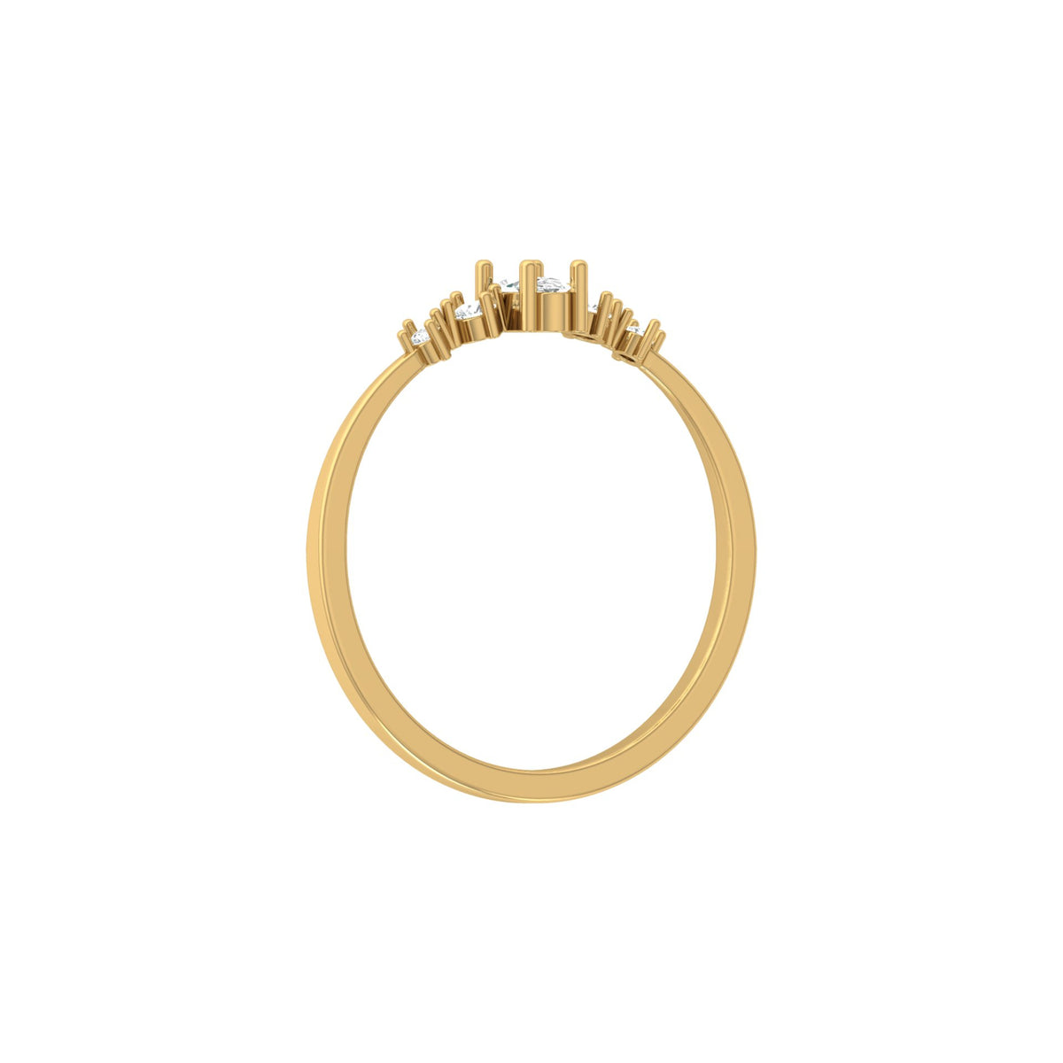 Minimalist 0.17 CT Round And Oval Labgrown Diamond Stackable  Band Ring For Women's - HIGHCARAT DIAMONDS
