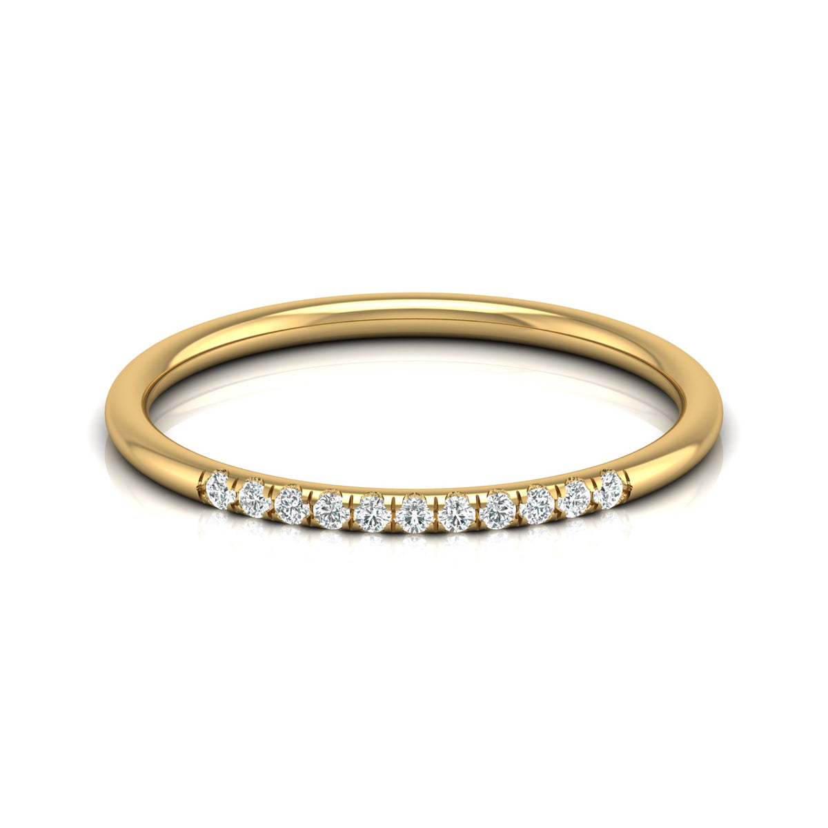 Minimalist Eternity Band Ring For Women's Light And Comfortable In 14K Solid Gold - HIGHCARAT DIAMONDS