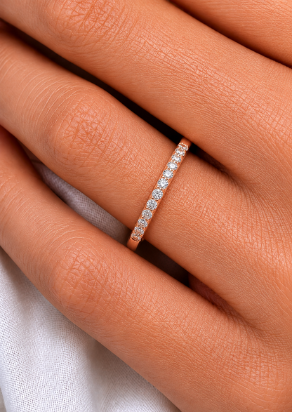 Minimalist Eternity Band Ring For Women's Light And Comfortable In 14K Solid Gold - HIGHCARAT DIAMONDS