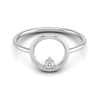 Minimalist Lab Grown Round Cut Diamond Gift Ring with polished band design