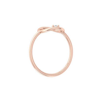 Hand wearing round shape lab diamond minimalist ring