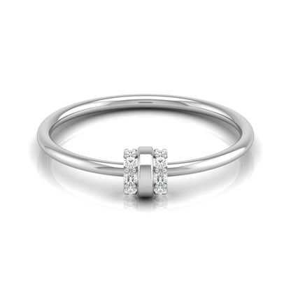 Minimalist Round Cut Diamond Ring for Her Elegant Everyday Jewelry in 10K Solid Gold - HIGHCARAT DIAMONDS