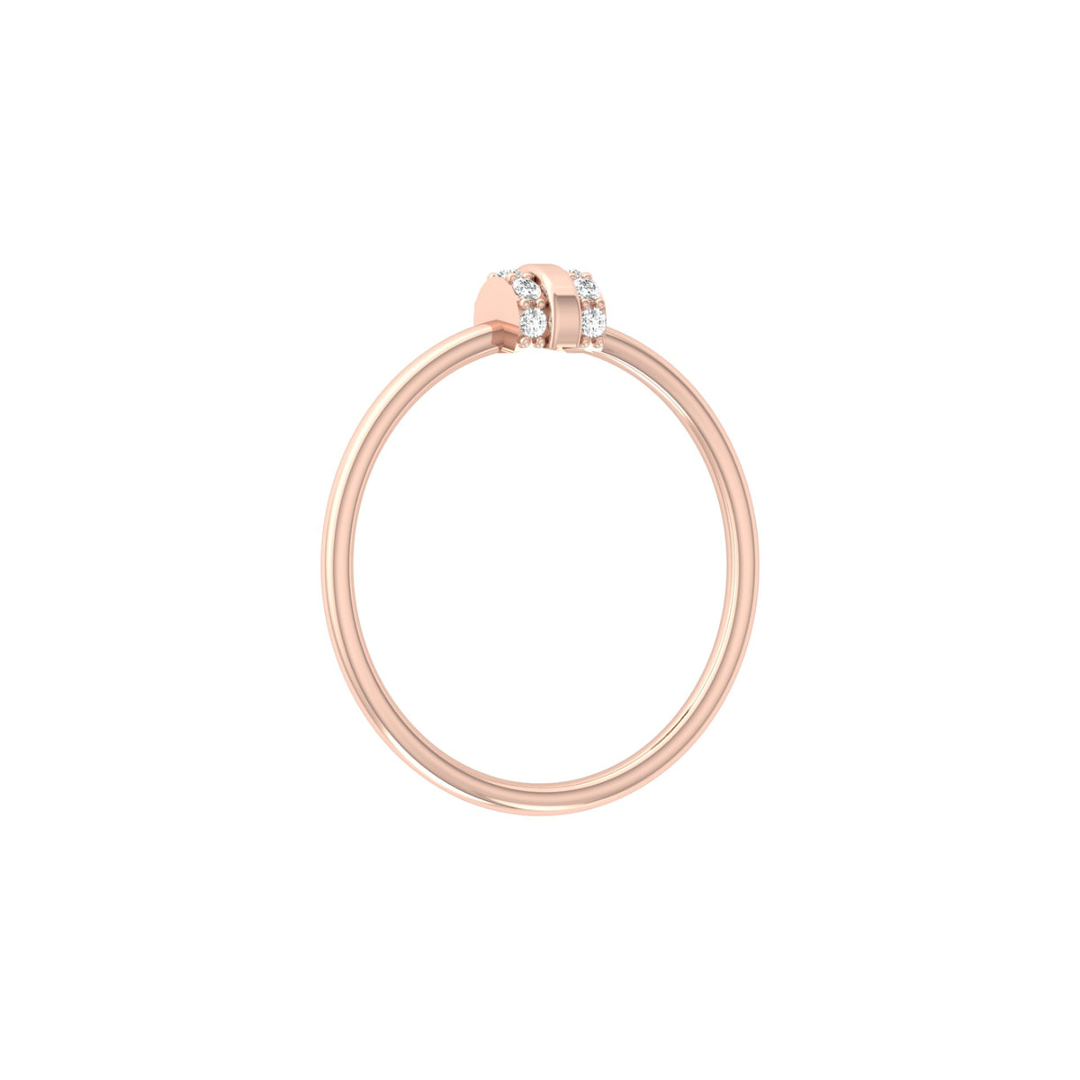 Minimalist Round Cut Diamond Ring for Her Elegant Everyday Jewelry in 10K Solid Gold - HIGHCARAT DIAMONDS