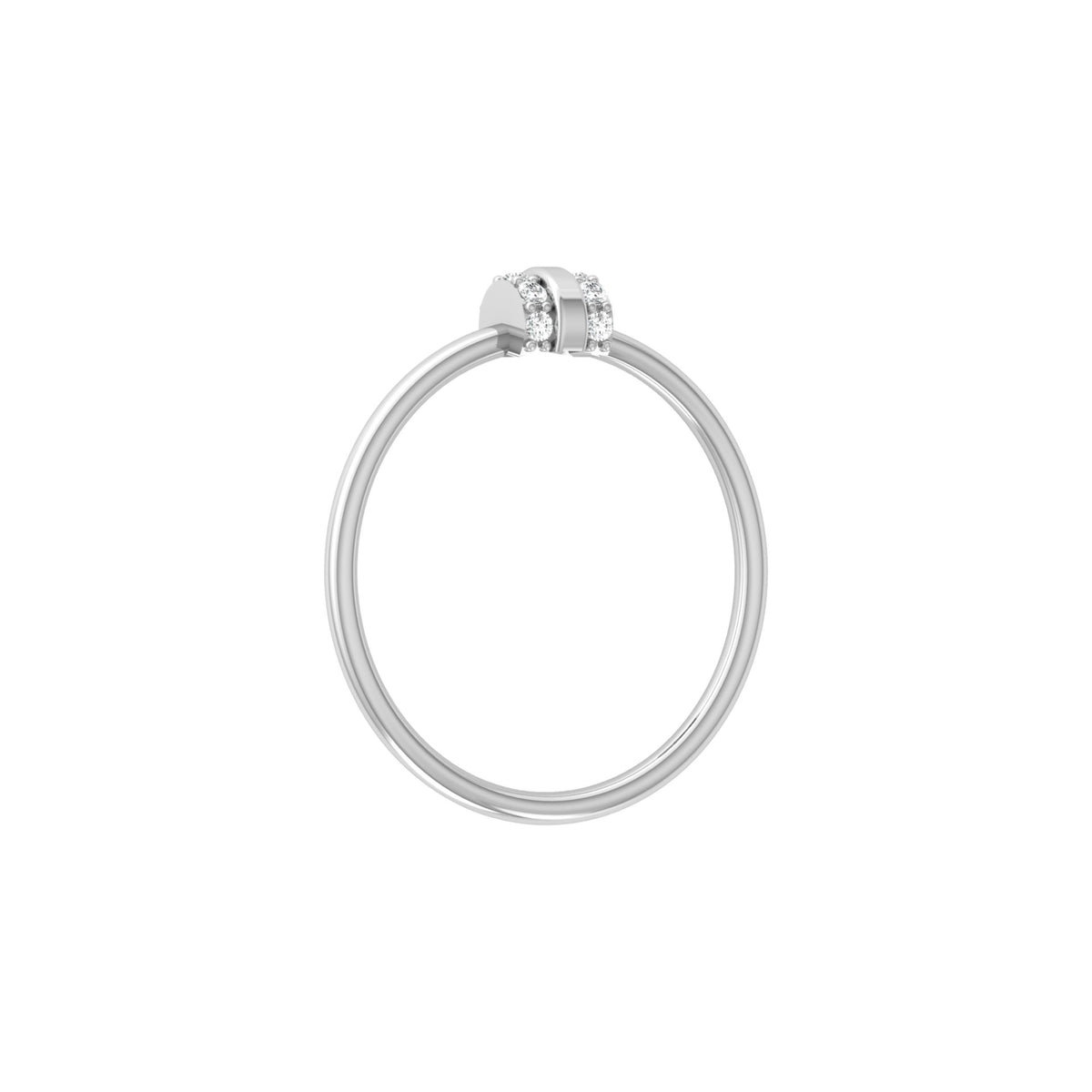 Minimalist Round Cut Diamond Ring for Her Elegant Everyday Jewelry in 10K Solid Gold - HIGHCARAT DIAMONDS