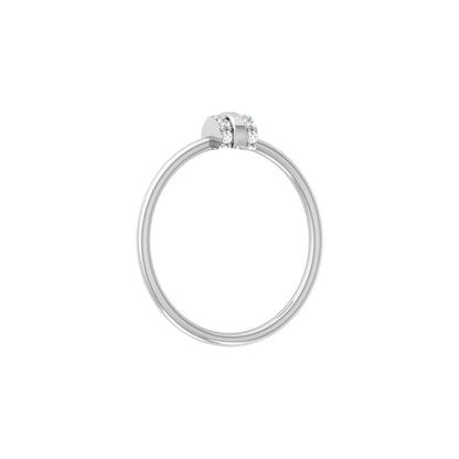 Minimalist Round Cut Diamond Ring for Her Elegant Everyday Jewelry in 10K Solid Gold - HIGHCARAT DIAMONDS