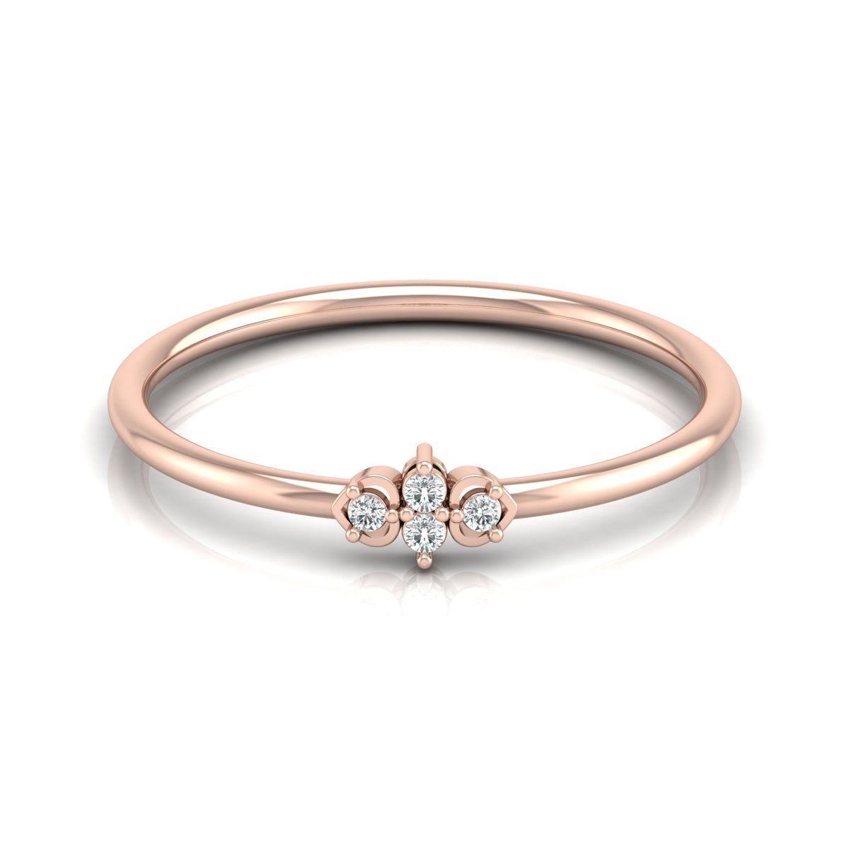 Minimalist Round Cut Lab Grown Diamond Bezel Set Ring - HIGHCARAT DIAMONDS