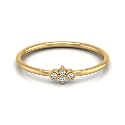 Minimalist Round Cut Lab Grown Diamond Bezel Set Ring - HIGHCARAT DIAMONDS