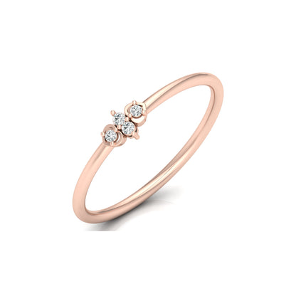 Minimalist Round Cut Lab Grown Diamond Bezel Set Ring - HIGHCARAT DIAMONDS