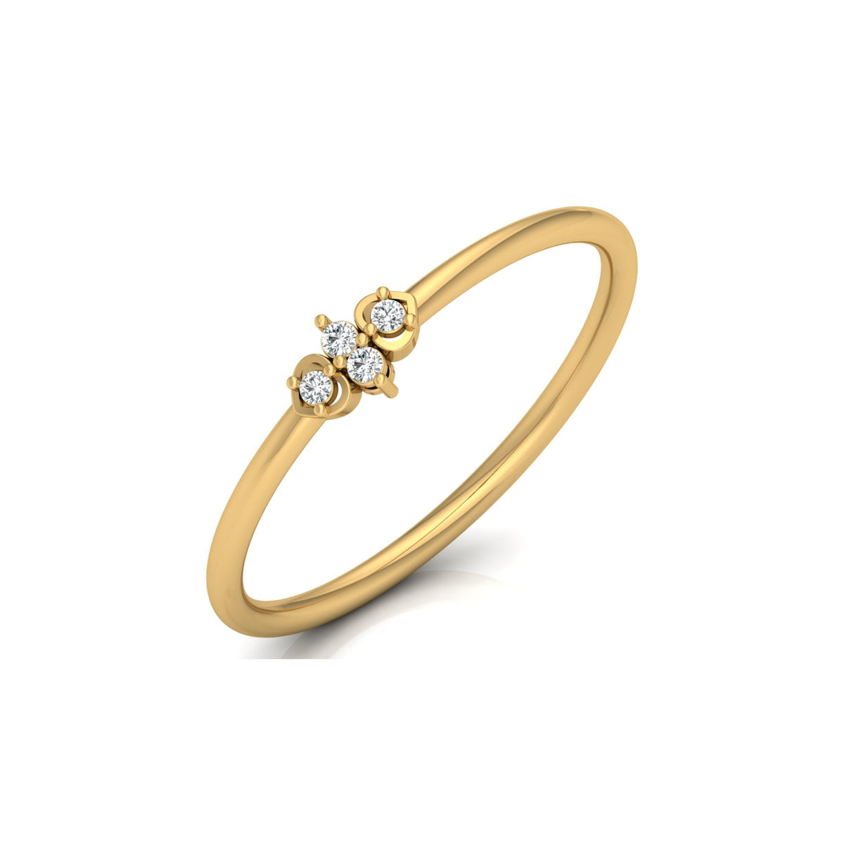 Minimalist Round Cut Lab Grown Diamond Bezel Set Ring - HIGHCARAT DIAMONDS