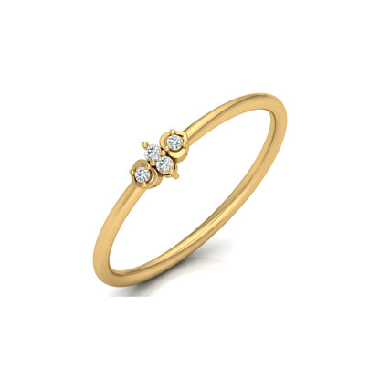 Minimalist Round Cut Lab Grown Diamond Bezel Set Ring - HIGHCARAT DIAMONDS