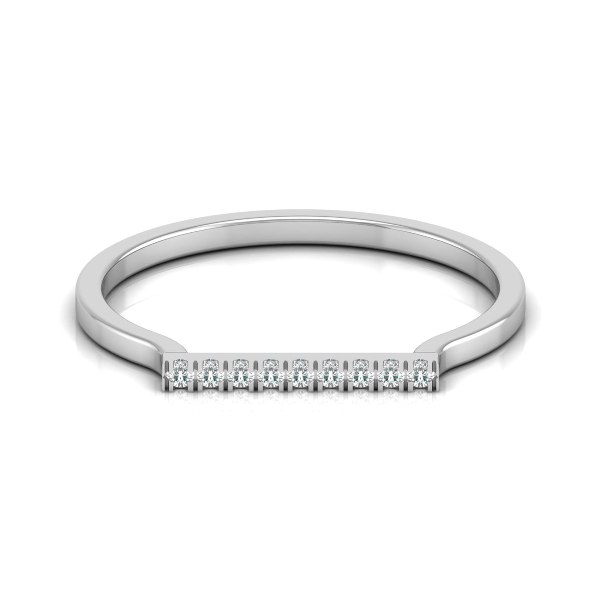 Minimalist Round Diamond Wedding Band Ring Perfect Jewelry For Women In 14 K Solid Gold - HIGHCARAT DIAMONDS