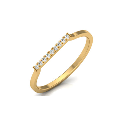 Minimalist Round Diamond Wedding Band Ring Perfect Jewelry For Women In 14 K Solid Gold - HIGHCARAT DIAMONDS