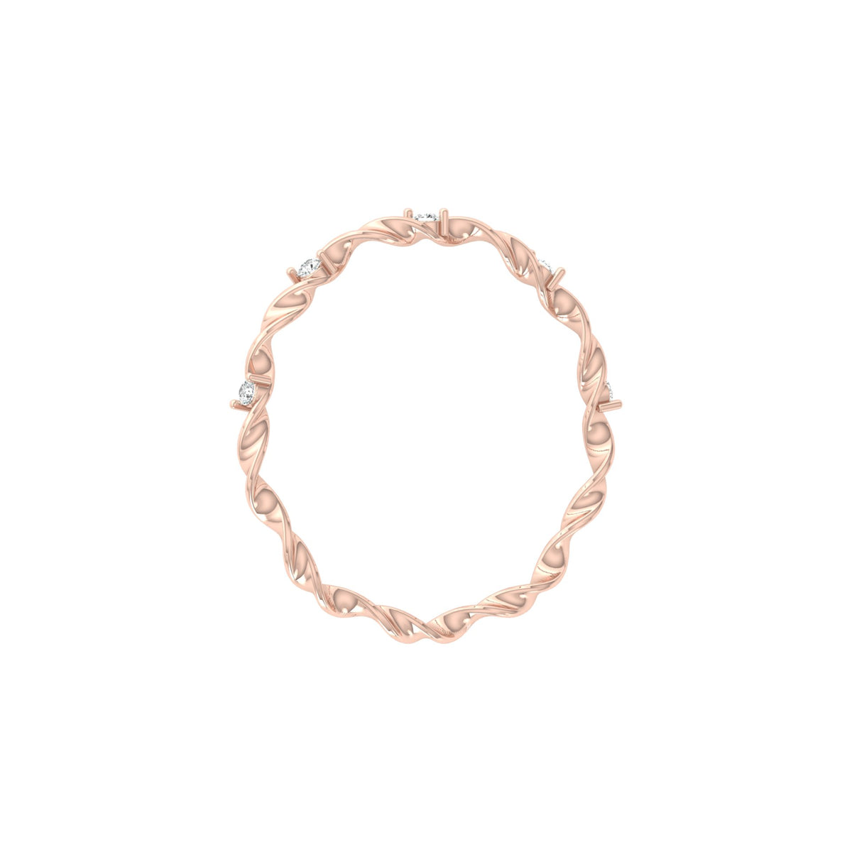 Minimalist Round Lab Or Natural Diamond Band Ring In 14 KT Solid Gold Ecofriendly gift For Women's - HIGHCARAT DIAMONDS