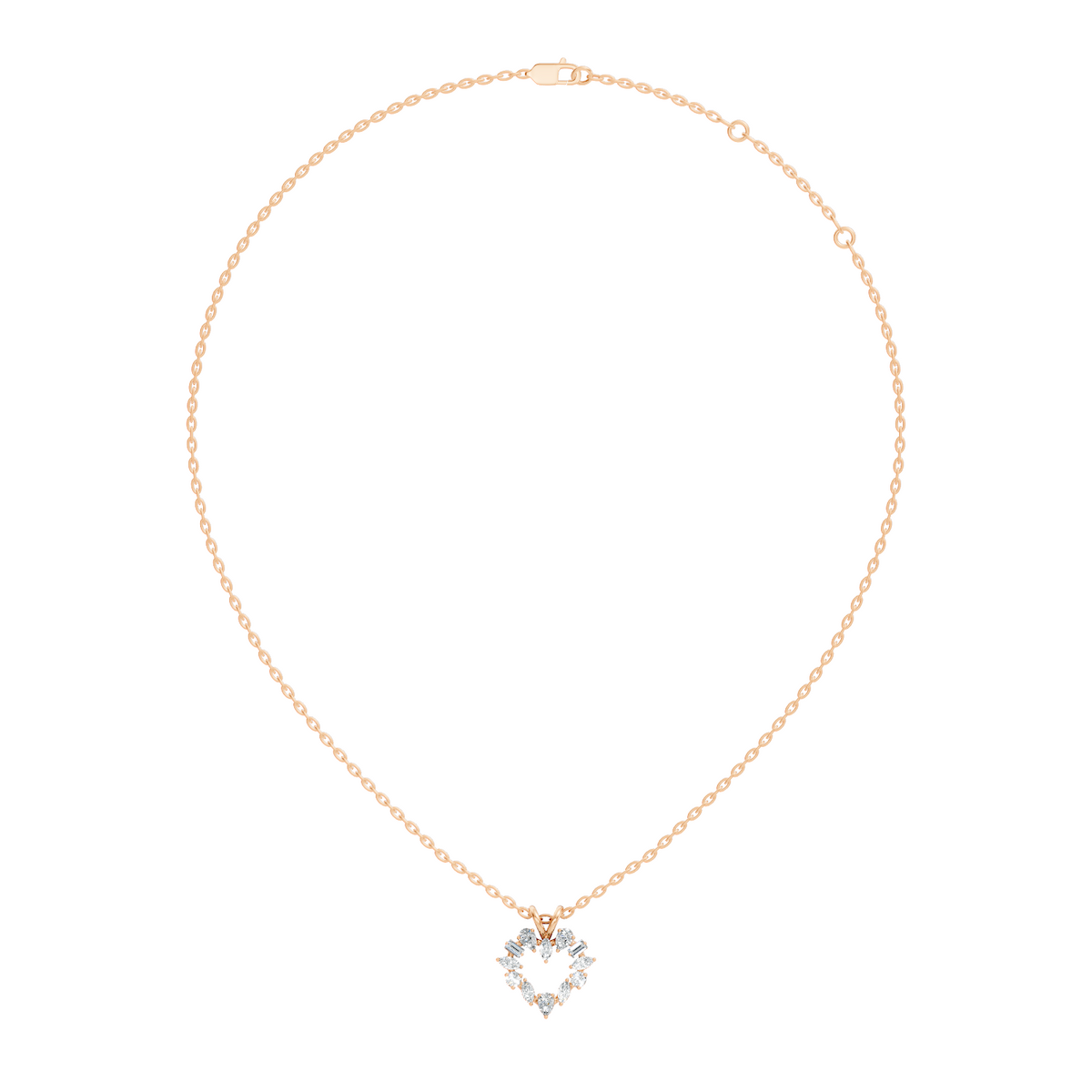 Princess Cut Diamond Necklace Pendant In 14K Solid Gold Anniversary Gift - HIGHCARAT DIAMONDS