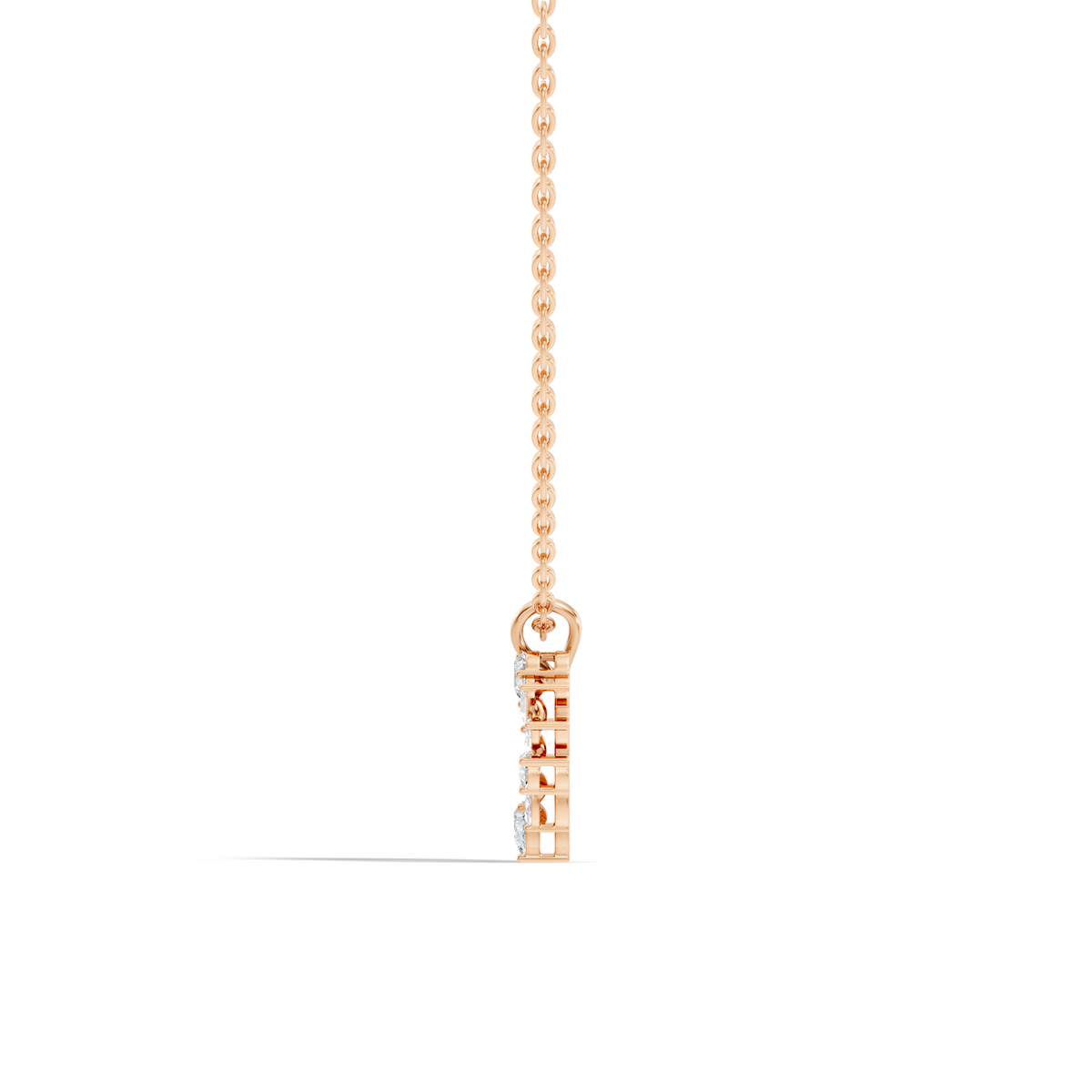 Princess Cut Diamond Necklace Pendant In 14K Solid Gold Anniversary Gift - HIGHCARAT DIAMONDS