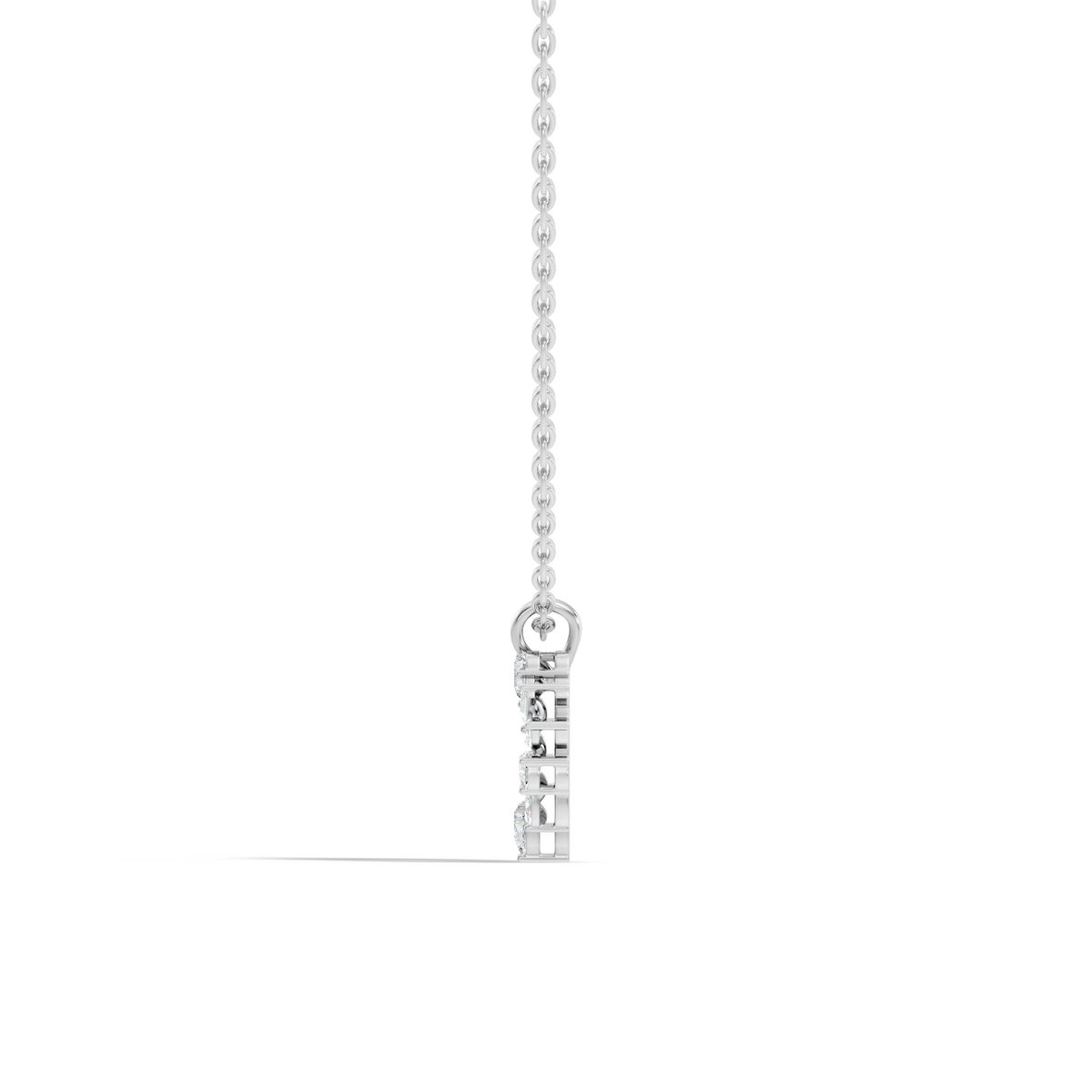 Princess Cut Diamond Necklace Pendant In 14K Solid Gold Anniversary Gift - HIGHCARAT DIAMONDS
