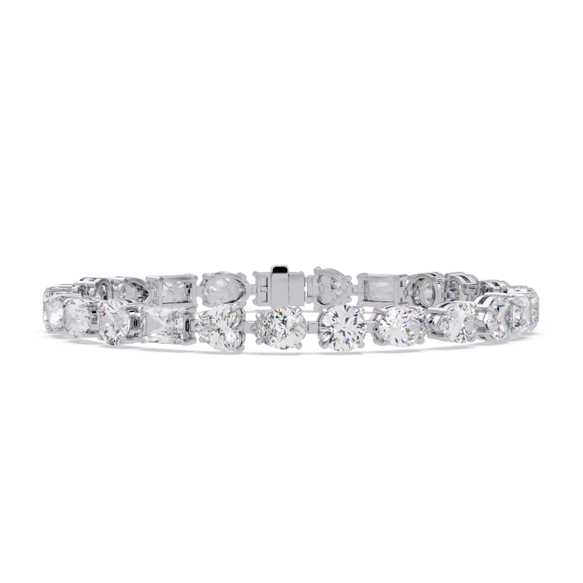 Mixed Shape Lab Grown Diamond Link Tennis Bracelet - HIGHCARAT DIAMONDS