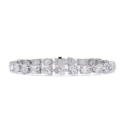 Mixed Shape Lab Grown Diamond Link Tennis Bracelet - HIGHCARAT DIAMONDS