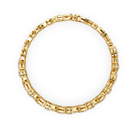 Mixed Shape Lab grown Diamond Wide Bracelet - HIGHCARAT DIAMONDS