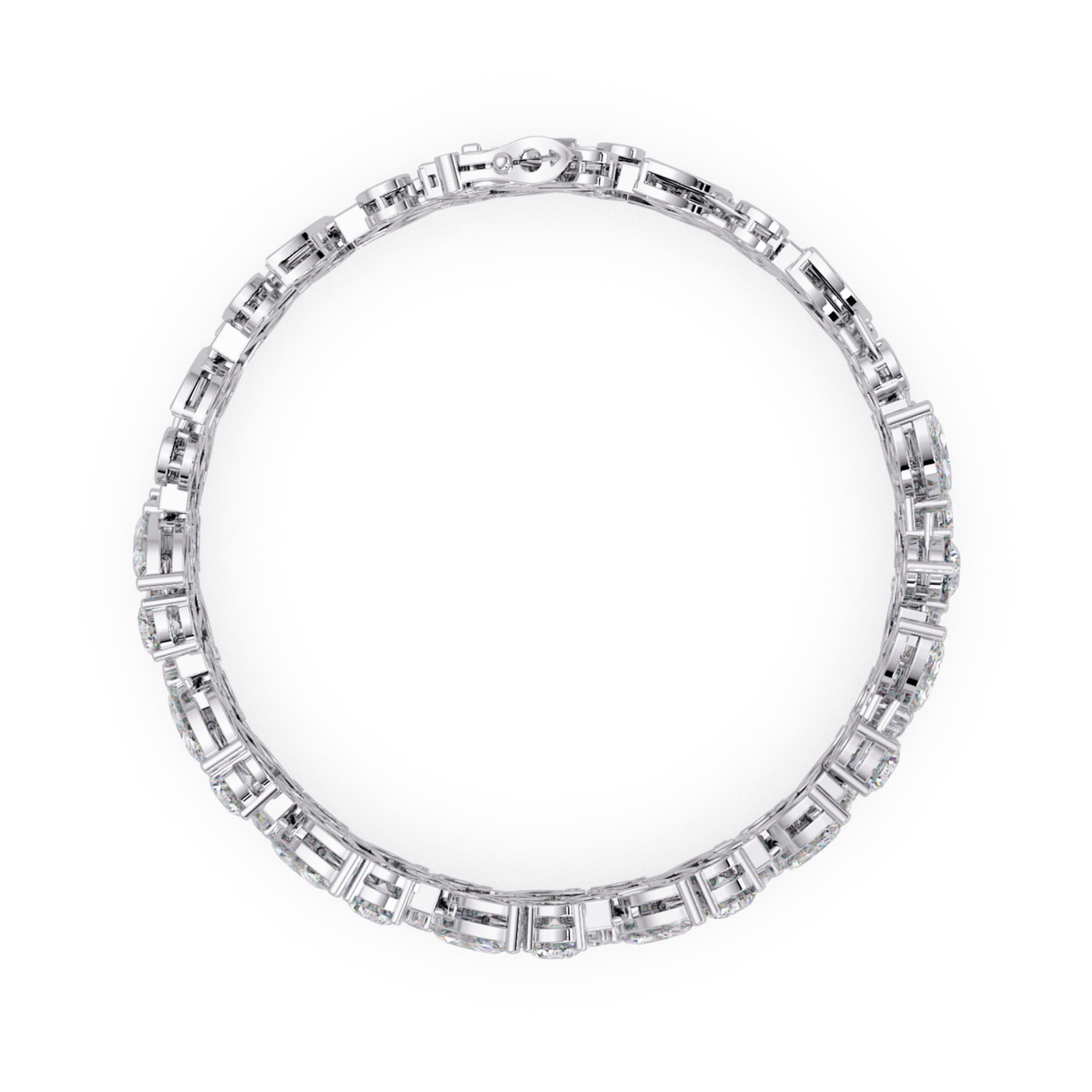 Mixed Shape Lab grown Diamond Wide Bracelet - HIGHCARAT DIAMONDS