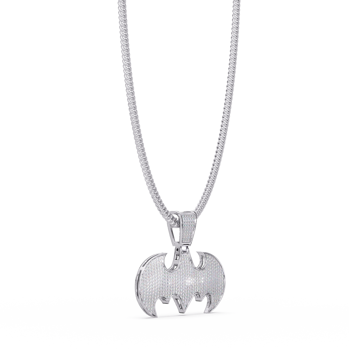 Modern Bat Shape Lab Grown Rose Gold Diamond Pendant - HIGHCARAT DIAMONDS