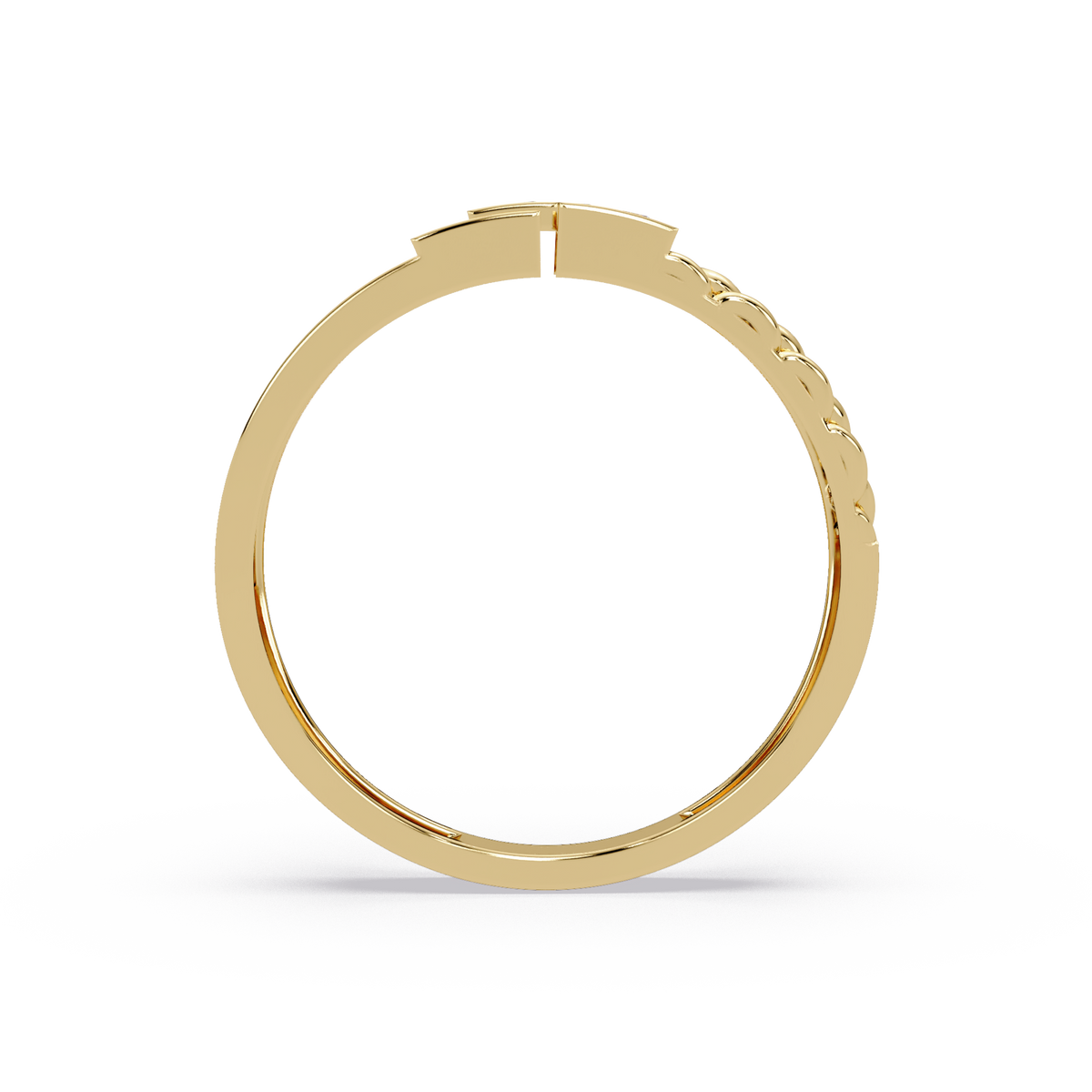 Modern Buckle Style Lab Grown Diamond Ring - HIGHCARAT DIAMONDS
