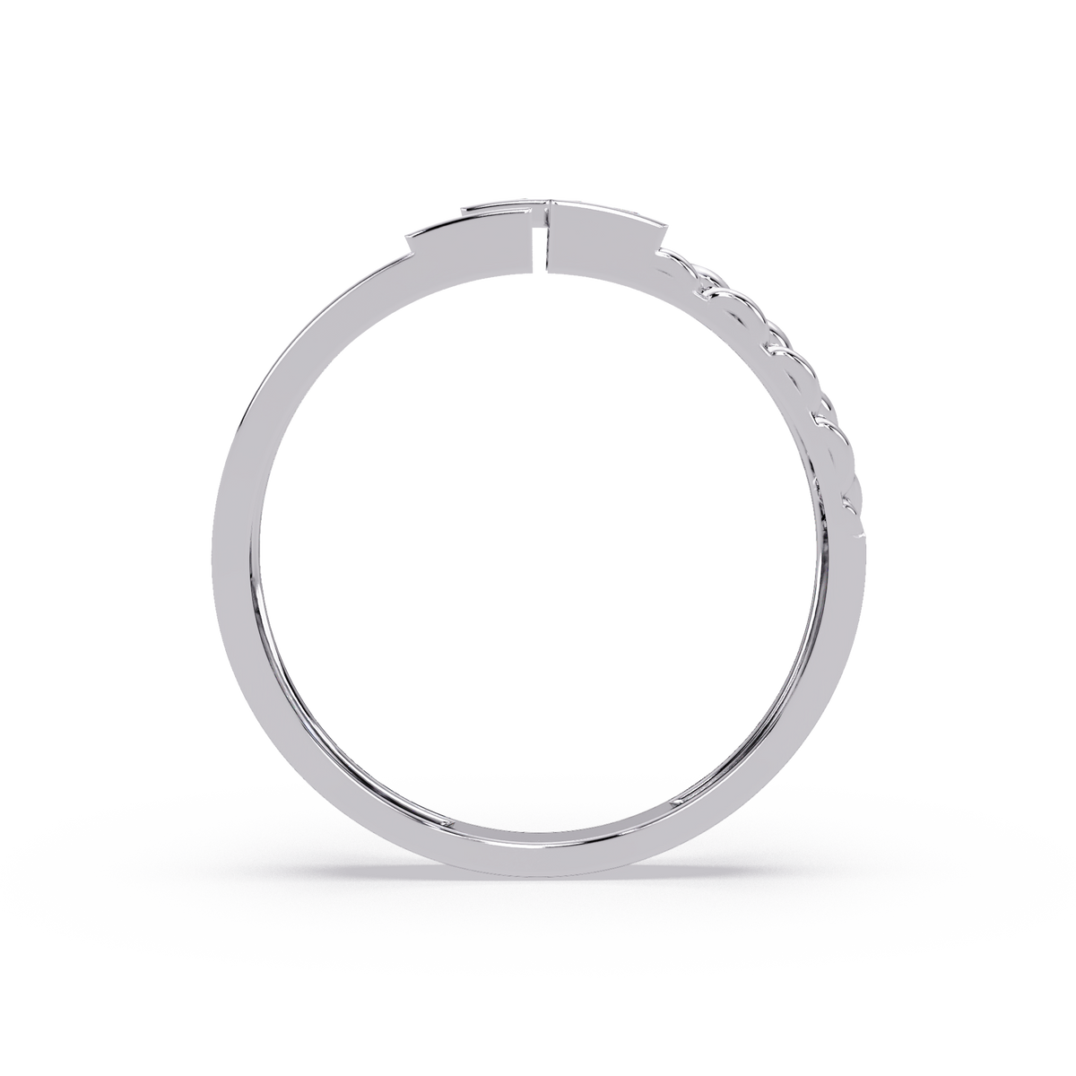 Modern Buckle Style Lab Grown Diamond Ring - HIGHCARAT DIAMONDS