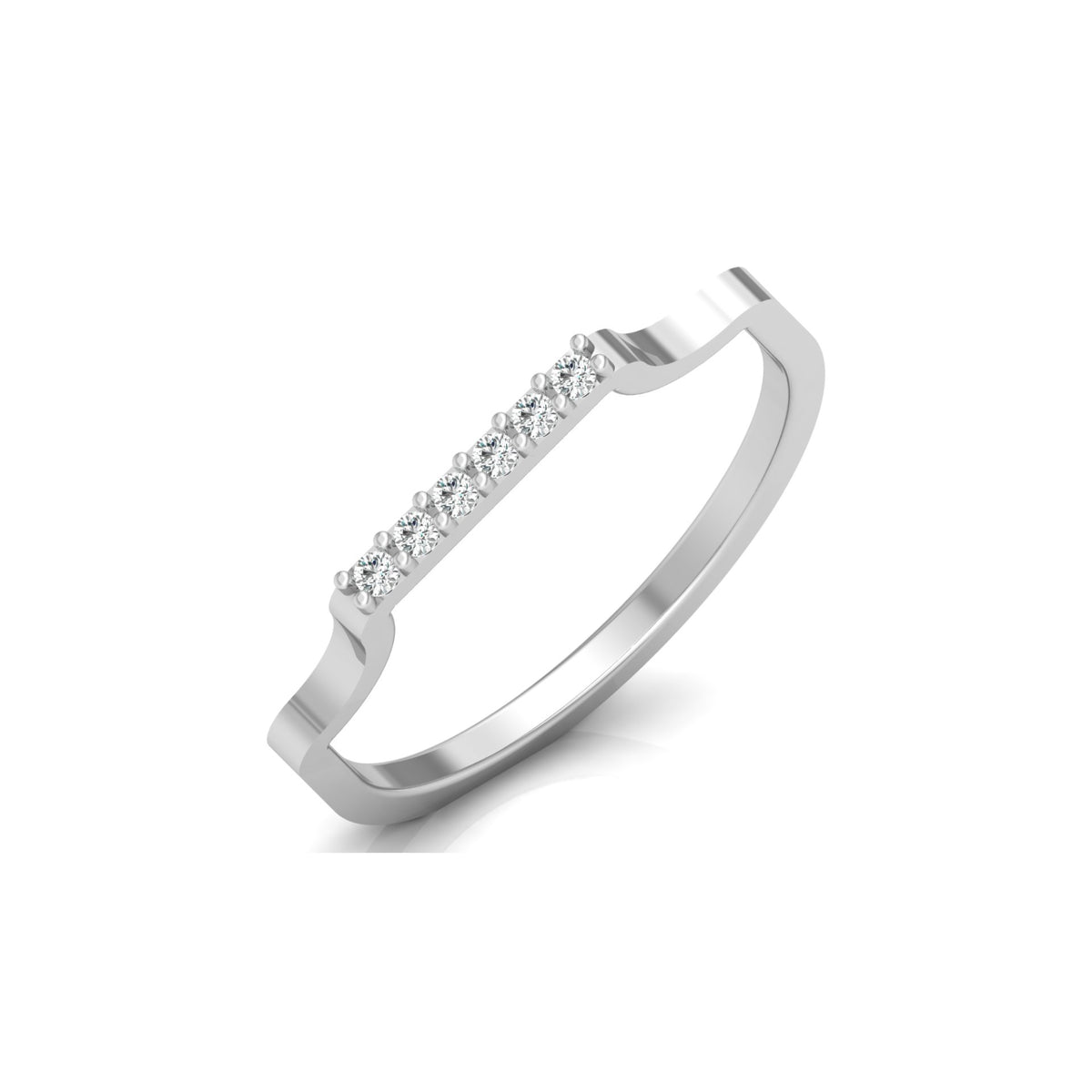Modern Stackable Labgrown Dimond Ring For Her In 14K Gold Plated Elegant and Durable Design - HIGHCARAT DIAMONDS