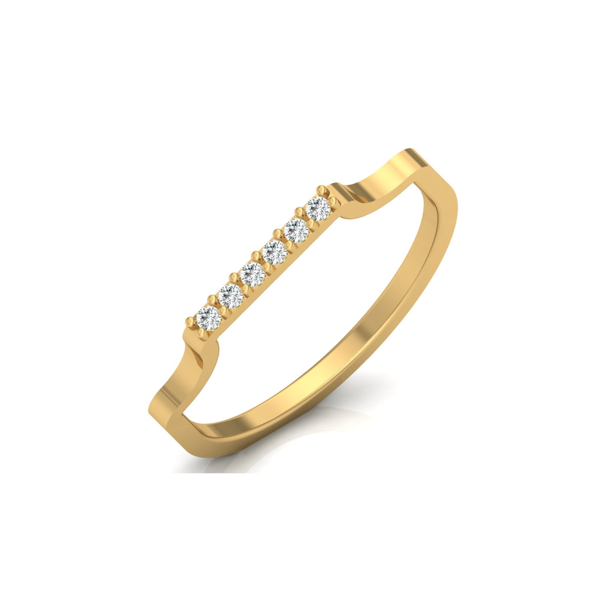 Modern Stackable Labgrown Dimond Ring For Her In 14K Gold Plated Elegant and Durable Design - HIGHCARAT DIAMONDS