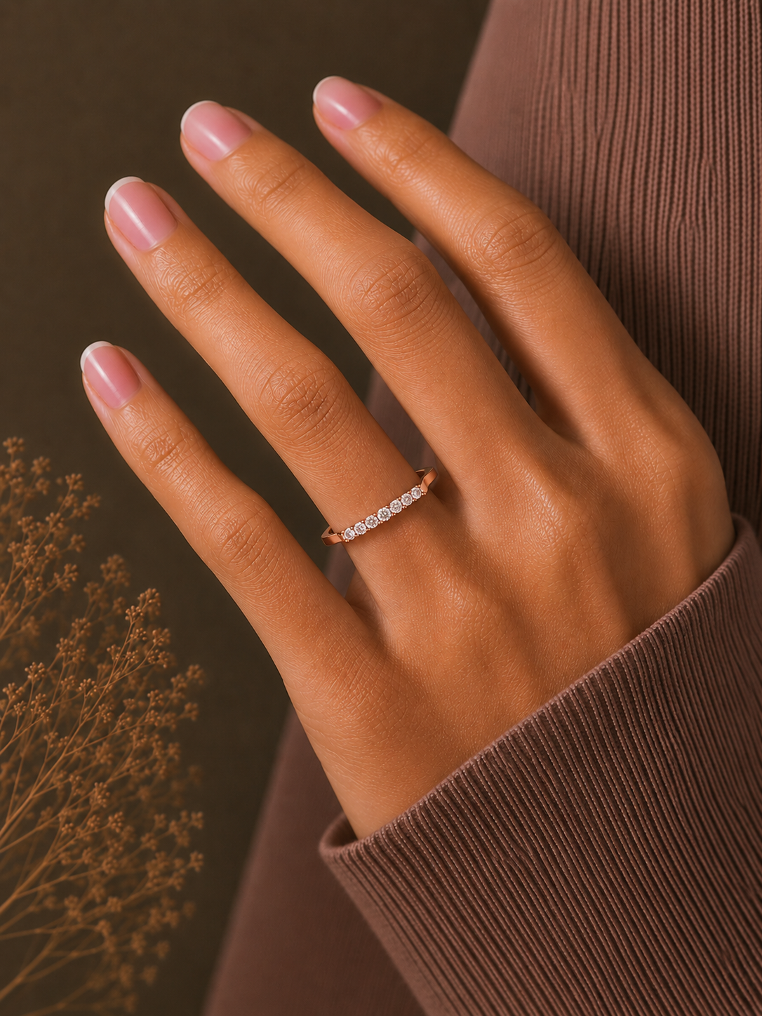 Modern Stackable Labgrown Dimond Ring For Her In 14K Gold Plated Elegant and Durable Design - HIGHCARAT DIAMONDS