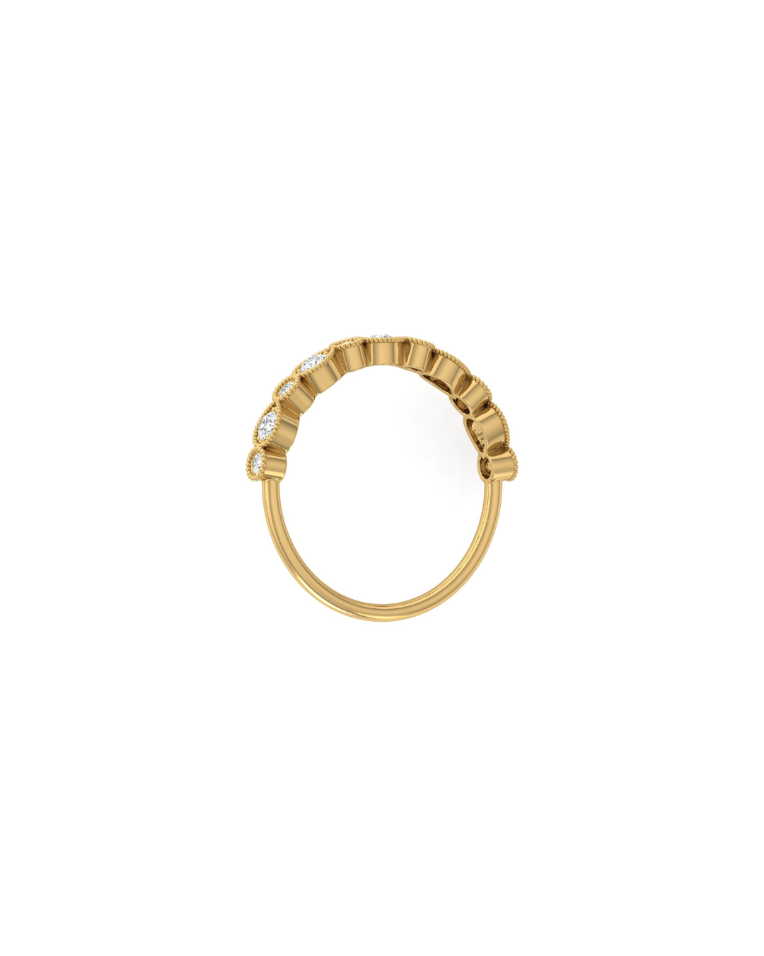 Mom's Dainty Diamond Wedding Band 14k Gold Stackable Ring Minimalist Jewelry Gift - HIGHCARAT DIAMONDS