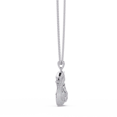 Money Bag Dollar Sign Lab Grown Diamond Pendant Necklace - HIGHCARAT DIAMONDS