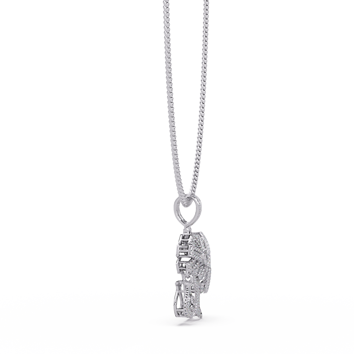 Money Tree Iced Diamond Pendant Cash Bag Charm Necklace - HIGHCARAT DIAMONDS