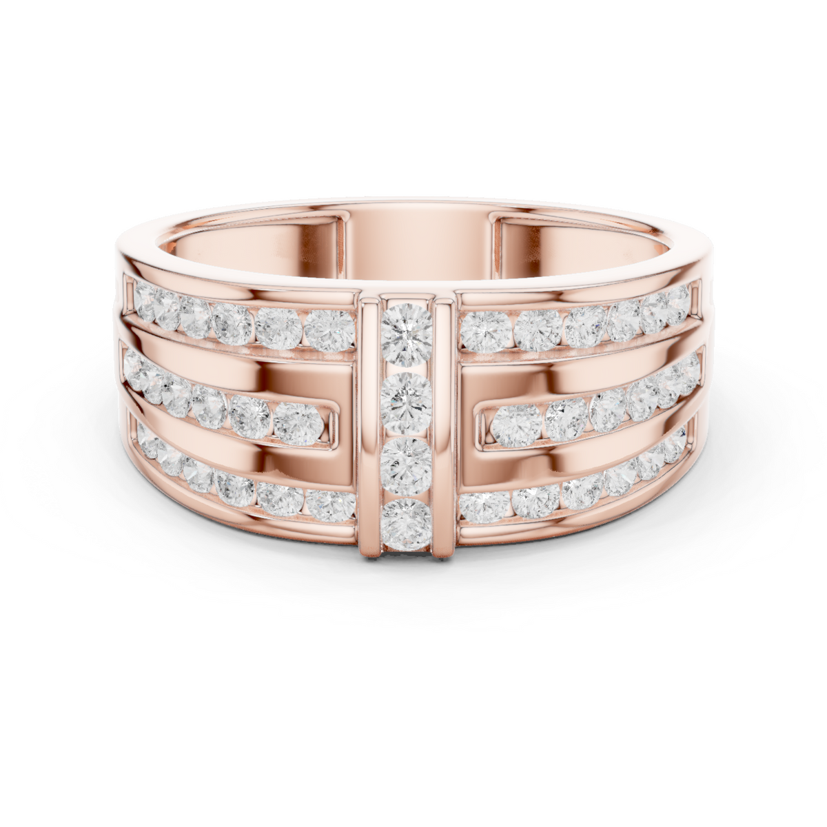 10k Solid White Gold Round Shapes Natural And Lab Grown Diamond Vintage Men's Ring New Classic Look - HIGHCARAT DIAMONDS