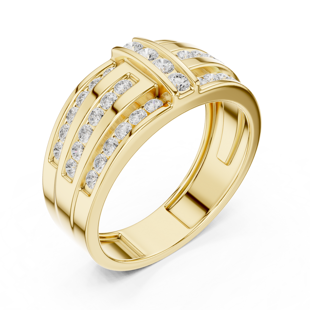 10k Solid White Gold Round Shapes Natural And Lab Grown Diamond Vintage Men's Ring New Classic Look - HIGHCARAT DIAMONDS