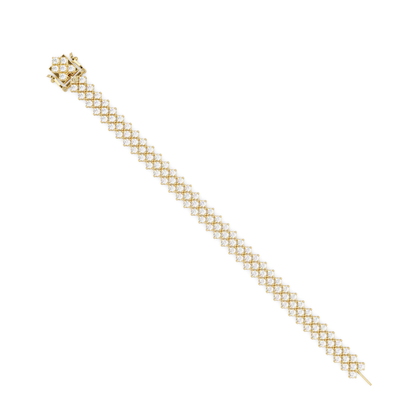 Multi Row Round Lab Grown Diamond Bracelet - HIGHCARAT DIAMONDS