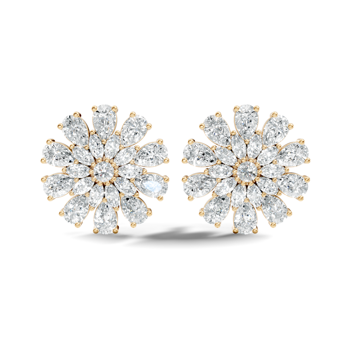Pear, Round, Marquise 4.17 Ct lab Grown & Natural Diamond Dazzling Stacking Earrings For Women - HIGHCARAT DIAMONDS