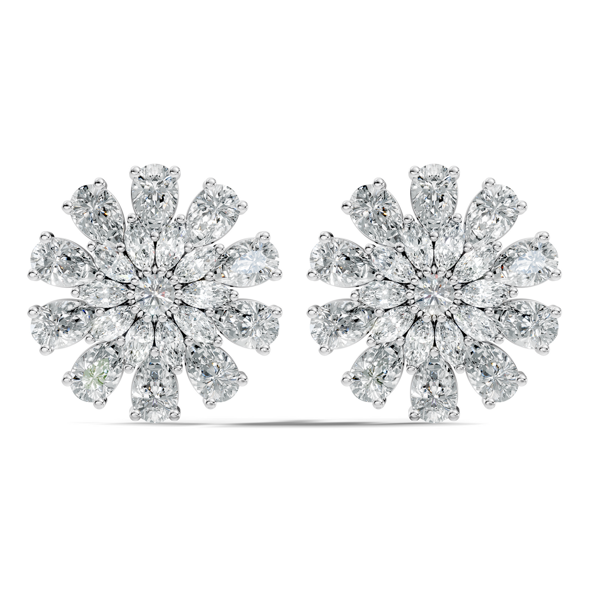 Pear, Round, Marquise 4.17 Ct lab Grown & Natural Diamond Dazzling Stacking Earrings For Women - HIGHCARAT DIAMONDS