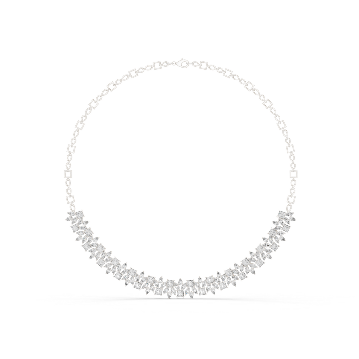23.22 Ct Pear, Princess And Marquise Cut Lab Grown Diamond New Classic Diamond Necklace for Her - HIGHCARAT DIAMONDS