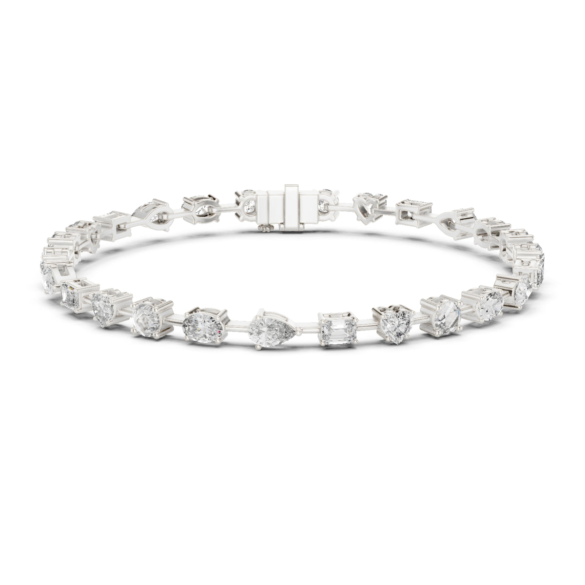 4.77Ct Multi Shape Diamond Vintage Cluster 14k Solid Rose Gold Dainty Perfect Handmade Party Wear Tennis Bracelet Gift For Her - HIGHCARAT DIAMONDS