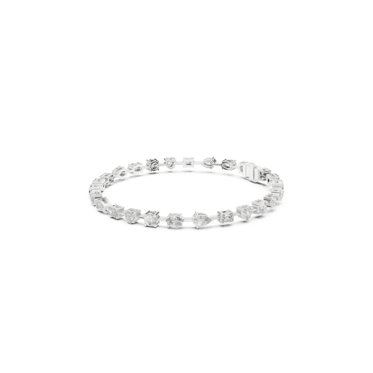 4.77Ct Multi Shape Diamond Vintage Cluster 14k Solid Rose Gold Dainty Perfect Handmade Party Wear Tennis Bracelet Gift For Her - HIGHCARAT DIAMONDS