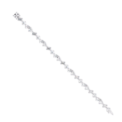 Multi Shape Lab Grown Diamond Tennis Rose Gold Bracelet - HIGHCARAT DIAMONDS