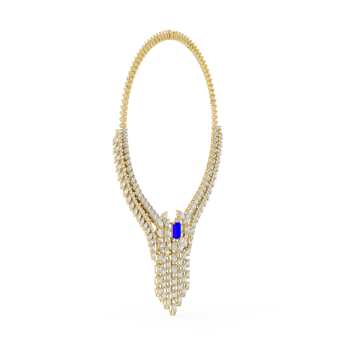Round, Princess, Pear, Marquise, Emerald, Radiant  All Shapes Lab Grown Diamond Necklace For Her Wedding Gift - HIGHCARAT DIAMONDS